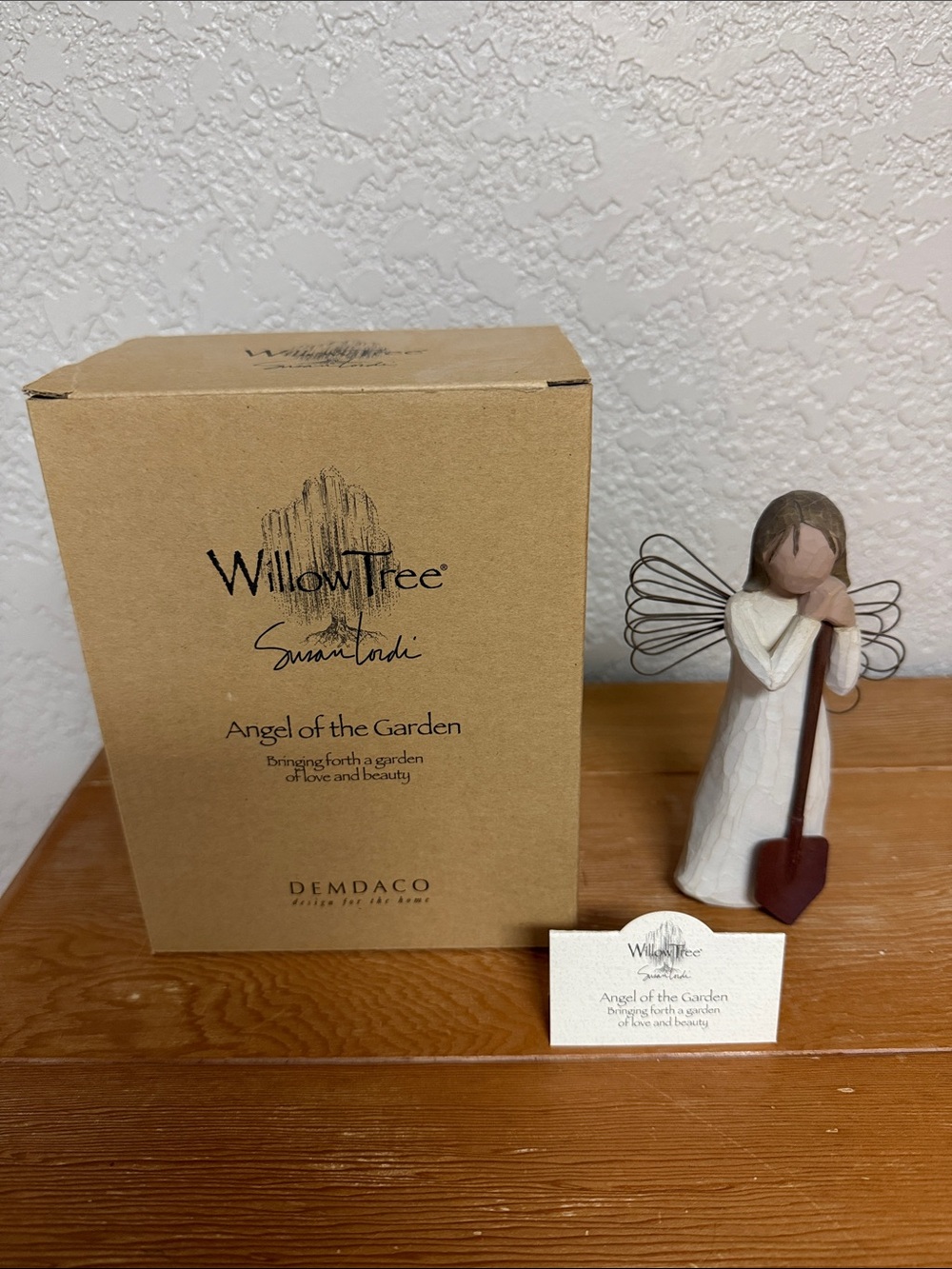 Willow Tree Angel of the Garden Figurine - White & Brown